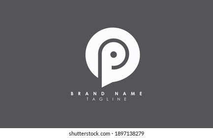 Alphabet letters Initials Monogram logo OP, PO, O and P