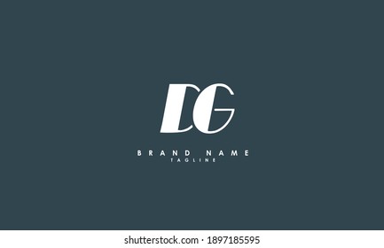 Alphabet letters Initials Monogram logo DG, GD, D and G