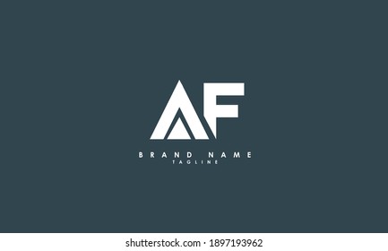 Letras alfabéticas Iniciales Logotipo de monograma AF, FA, A y F