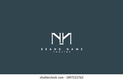 Alphabet letters Initial Monogram Logo NM, MN, N und M