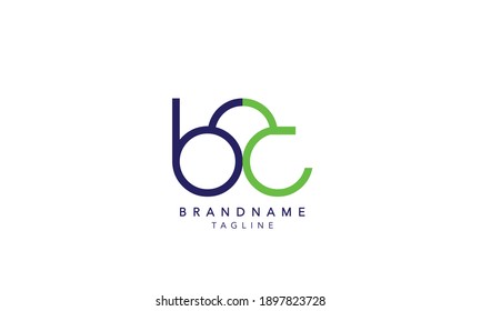Alphabet letters Initials Monogram logo BC,BC INITIAL, BC letter , C and B