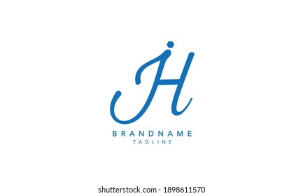 Alphabet letters Initial Monogram Logo JH,JH INITIAL, JH Letter , J und H
