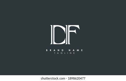 Alphabet letters Initial Monogram Logo DF, FD, D und F