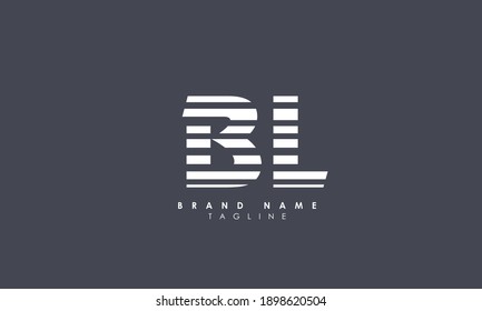 Alphabet letters Initials Monogram logo BL, LB, B and L