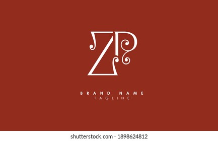 Alphabet letters Initials Monogram logo ZP, PZ, Z and P