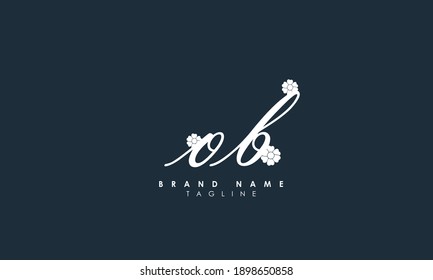 Alphabet letters Initials Monogram logo OB, BO, O and B