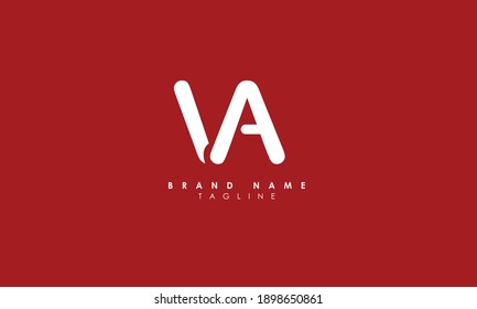 Alphabet letters Initials Monogram logo VA, AV, V and A