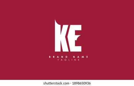 Alphabet letters Initial Monogram Logo KE, EK, K und E