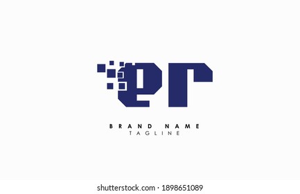 Alphabet letters Initial Monogram Logo ER, RE, E und R