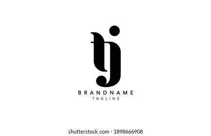 Alphabet letters Initials Monogram logo TJ,TJ INITIAL, TJ letter , T and j
