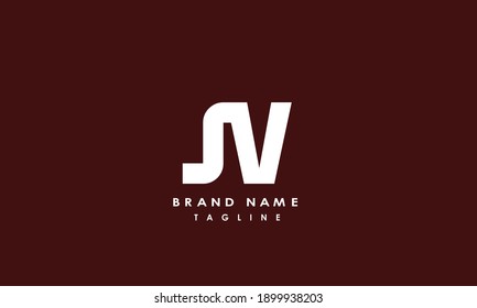 Alphabet letters Initials Monogram logo SV, VS, S and V