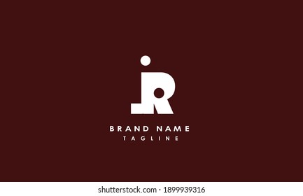 Alphabet letters Initials Monogram logo JR, RJ, J and R