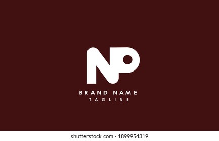 Alphabet letters Initials Monogram logo NP, PN, N and P