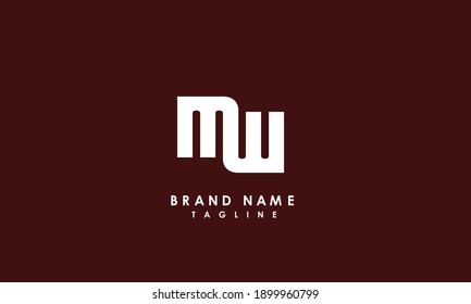 Alphabet letters Initials Monogram logo MW, WM, M and W