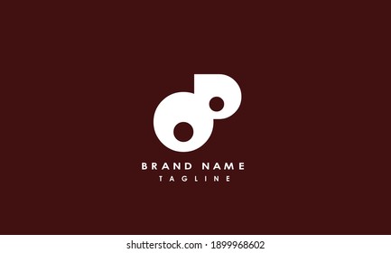 Alphabet letters Initials Monogram logo OP, PO, O and P