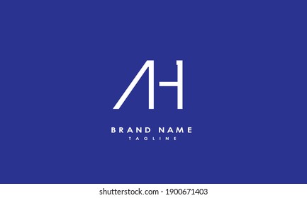 Alphabet letters Initials Monogram logo AH, HA, A and H