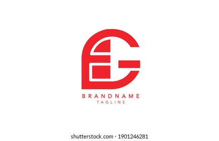 Letras alfabéticas Iniciales logotipo de monograma EG,EG INITIAL, letra EG , E y G