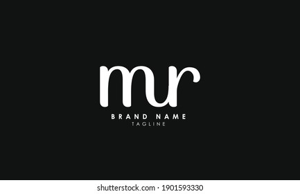 Alphabet letters Initials Monogram logo MR, RM, M and R, Alphabet Letters MR minimalist logo design in a simple yet elegant font, Unique modern creative minimal circular shaped fashion brands