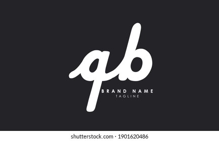 Alphabet letters Initials Monogram logo QB, BQ, Q and B, Alphabet Letters QB minimalist logo design in a simple yet elegant font, Unique modern creative minimal circular shaped fashion brands