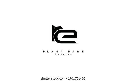Alphabet letters Initials Monogram logo RE, EA, R and E
