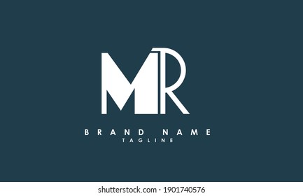 Alphabet letters Initials Monogram logo MR, RM, M and R