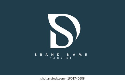 Alphabet letters Initials Monogram logo SD, DS, S and D