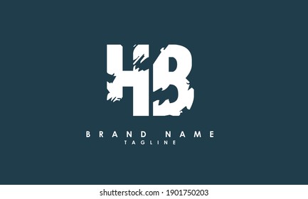 Alphabet letters Initials Monogram logo HB, BH, H and B