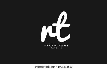 Alphabet letters Initials Monogram logo RT, TR, R and T, Alphabet Letters RT minimalist logo design in a simple yet elegant font, Unique modern creative minimal circular shaped fashion brands