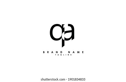 Alphabet letters Initials Monogram logo QA, AQ, Q and A