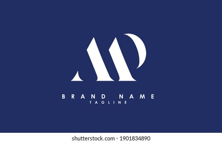 Alphabet letters Initial Monogram Logo AP, PA, A und P