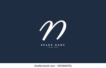 Alphabet letters Initials Monogram logo N, Alphabet Letters N minimalist logo design in a simple yet elegant font, Unique modern creative minimal circular shaped fashion brands