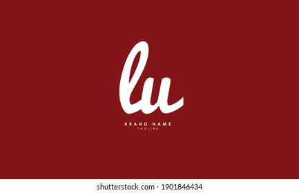 Alphabet letters Initials Monogram logo LU, UL, L and U, Alphabet Letters LU minimalist logo design in a simple yet elegant font, Unique modern creative minimal circular shaped fashion brands