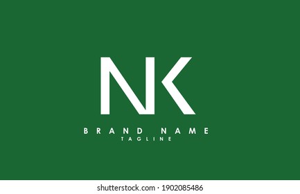 Alphabet letters Initial Monogram Logo NK, KN, N und K