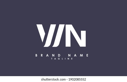 Alphabet letters Initials Monogram logo WN, NW, W and N