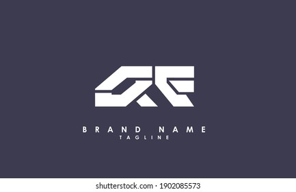 Alphabet letters Initials Monogram logo QE, EQ, Q and E