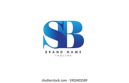Letras alfabéticas Iniciales Logotipo monograma SB, BS, S y B, letras alfabéticas SB diseño de logotipo minimalista en un tipo de letra simple pero elegante, marcas de moda circulares únicas creativas y modernas