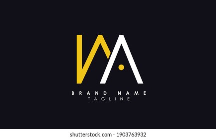 Alphabet letters Initials Monogram logo WA, AW, W and A, Alphabet Letters WA minimalist logo design in a simple yet elegant font, Unique modern creative minimal circular shaped fashion brands