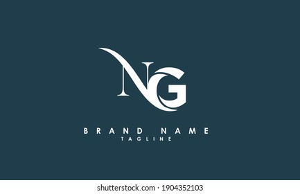 Alphabet letters Initials Monogram logo NG, GN, N and G