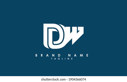 Alphabet letters Initials Monogram logo DW, WD, D and W
