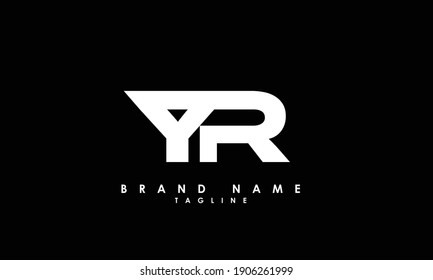 Alphabet letters Initials Monogram logo YR, RY, Y and R