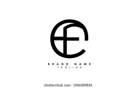 Alphabet letters Initial Monogram Logo EF, FE, E und F