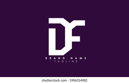 Alphabet letters Initial Monogram Logo DF, FD, D und F