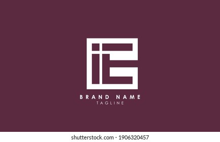 Alphabet letters Initials Monogram logo IE, EI, I and E
