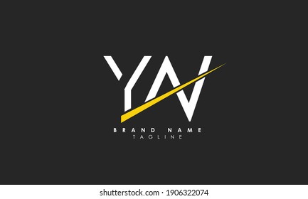 Alphabet letters Initials Monogram logo YN, NY, Y and N