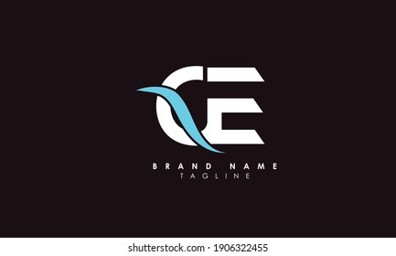 Alphabet letters Initials Monogram logo CE, EC, C and E