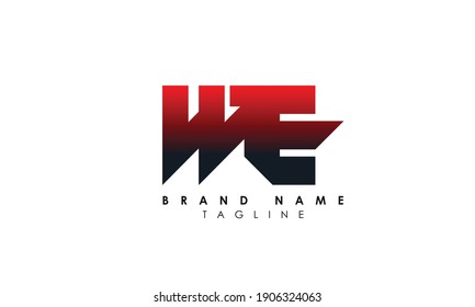 Alphabet letters Initial Monogram Logo WE, EW, W und E