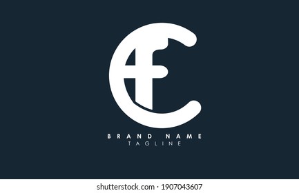 Alphabet letters Initials Monogram logo CF, FC, C and F