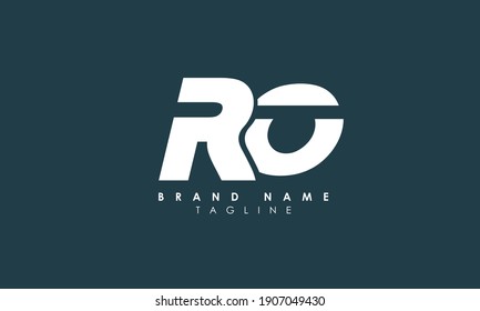 Alphabet letters Initials Monogram logo RO, OR, R and O