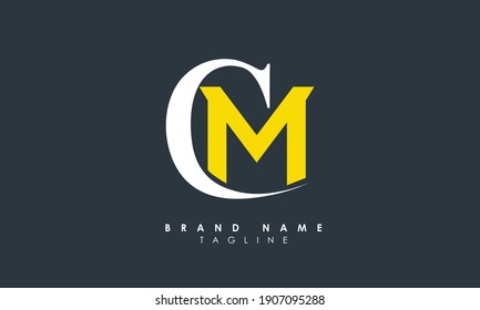 Alphabet letters Initials Monogram logo CM, MC, C and M
