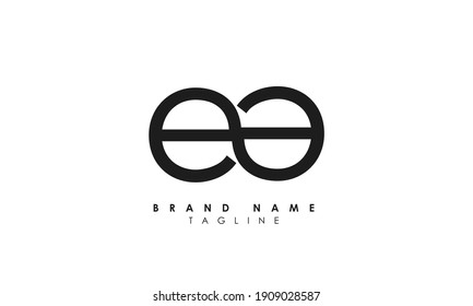 Alphabet letters Initials Monogram Logo EE, E und E, Alphabet Letters EE minimalistisches Logo-Design in einer einfachen, aber eleganten Schriftart, Einzigartige moderne, kreative, runde Modemarken